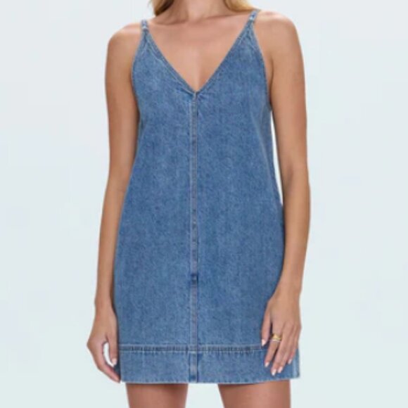 Pistola Tavi Pop Over Denim Dress - Palms - Picture 1 of 4